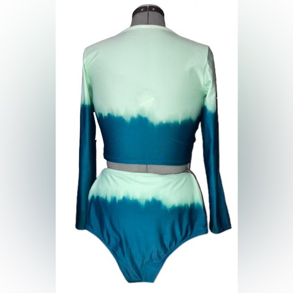 NWT Old Navy Rash guard/high waist bikini bottom, wmns sz lg/med - Picture 2 of 4